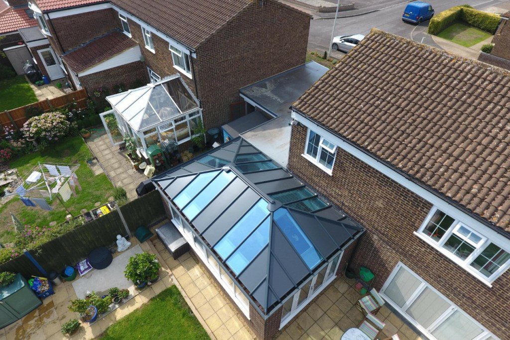 Ultraframe Livinroof conservatory installation in Clevedon