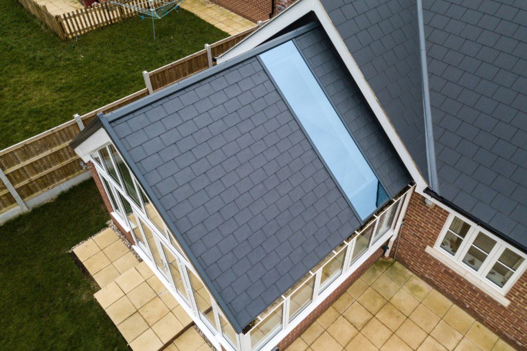 Ultraframe tiled roof conservatory installation in Bath